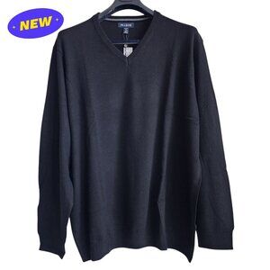 3xb Sweater Black Jos A Bank V Neck Merino Wool New Nwt Mens Tailored 3xl Size